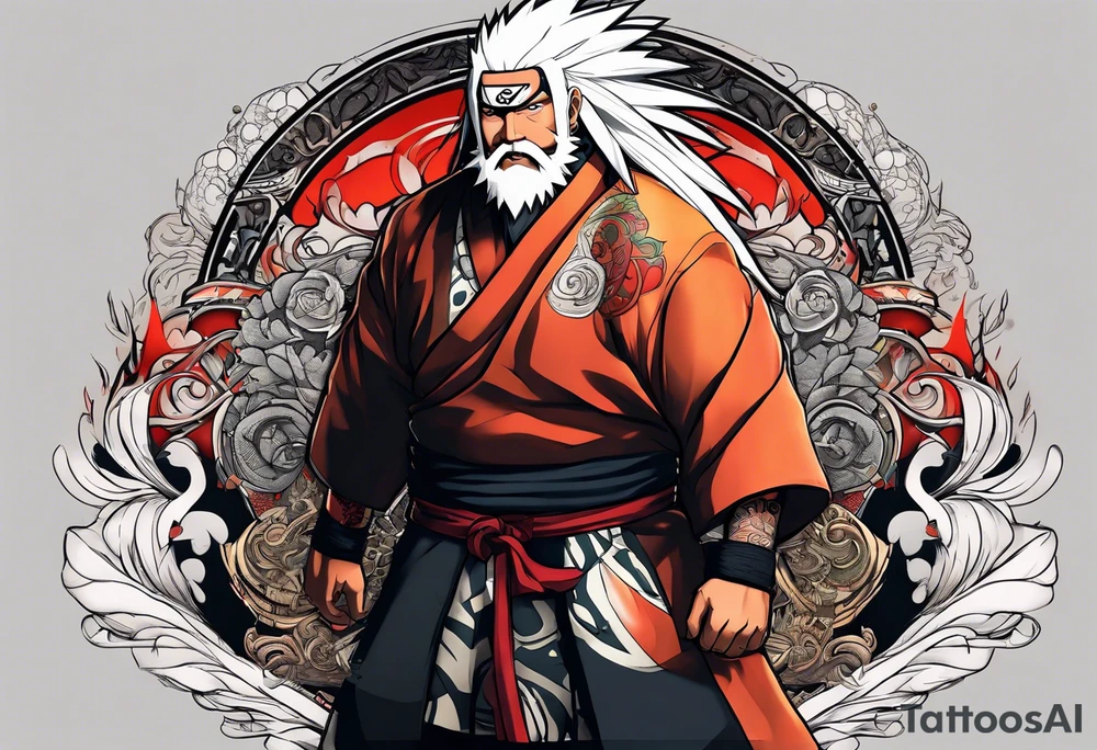 Jiraiya in Sage mode from the anime naruto tattoo idea