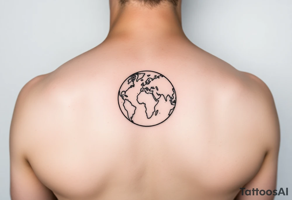 A globe with Lillys world tattoo idea