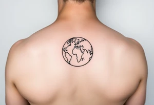 A globe with Lillys world tattoo idea