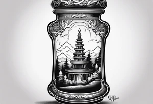 Broken potion bottle, wisconsin tattoo idea