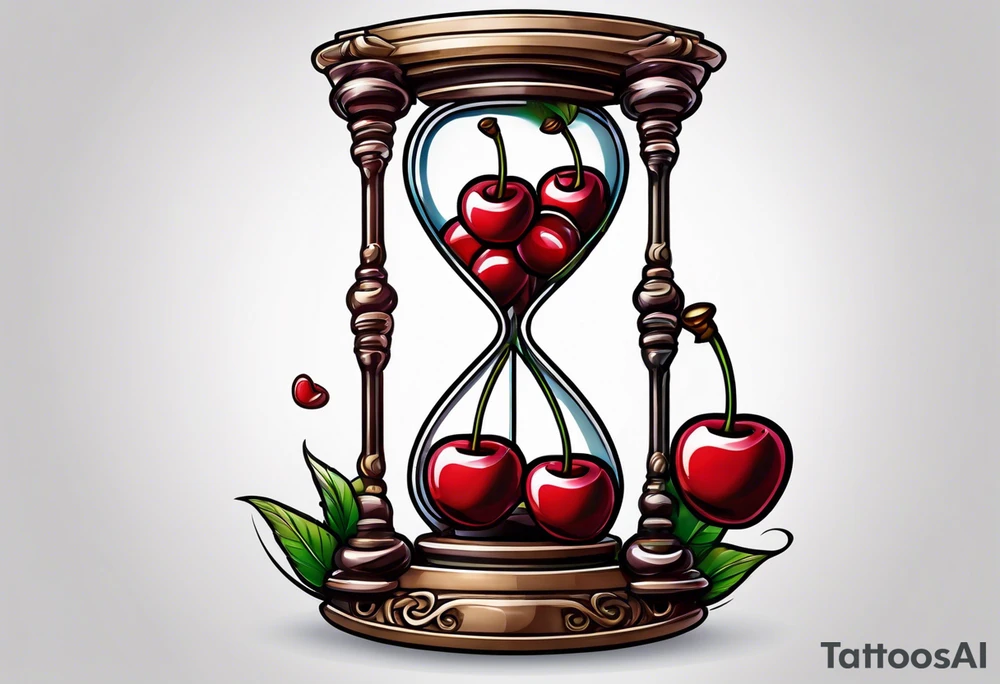 Cherry hourglass tattoo idea