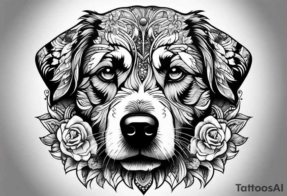 dog paw tattoo idea