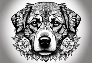 dog paw tattoo idea