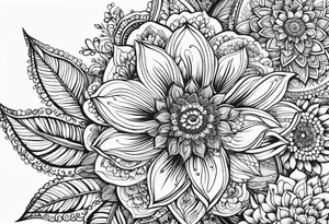 Henna florals tattoo idea