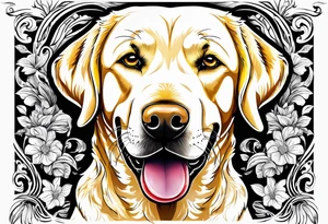 One happy yellow labrador retriever. tattoo idea