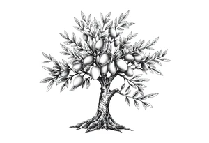 Olive tree tattoo idea