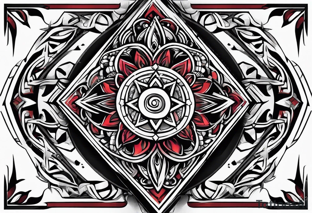 free masonry symbol , rectangle tattoo idea