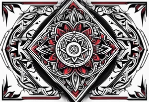 free masonry symbol , rectangle tattoo idea