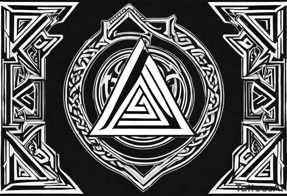 Valhalla fire
shield sword stairs
Sword shield valknut tattoo idea
