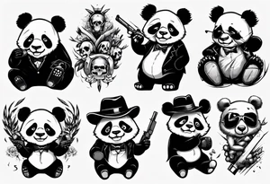 gangster panda tattoo idea