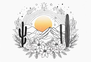 fine line with sun, stars, floral, dots, cactus
. Sternum tattoo tattoo idea