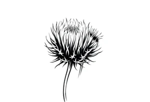 thistle minimalist tattoo idea