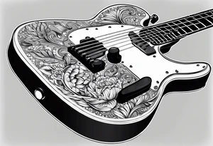 Electric guitar tattoo idea