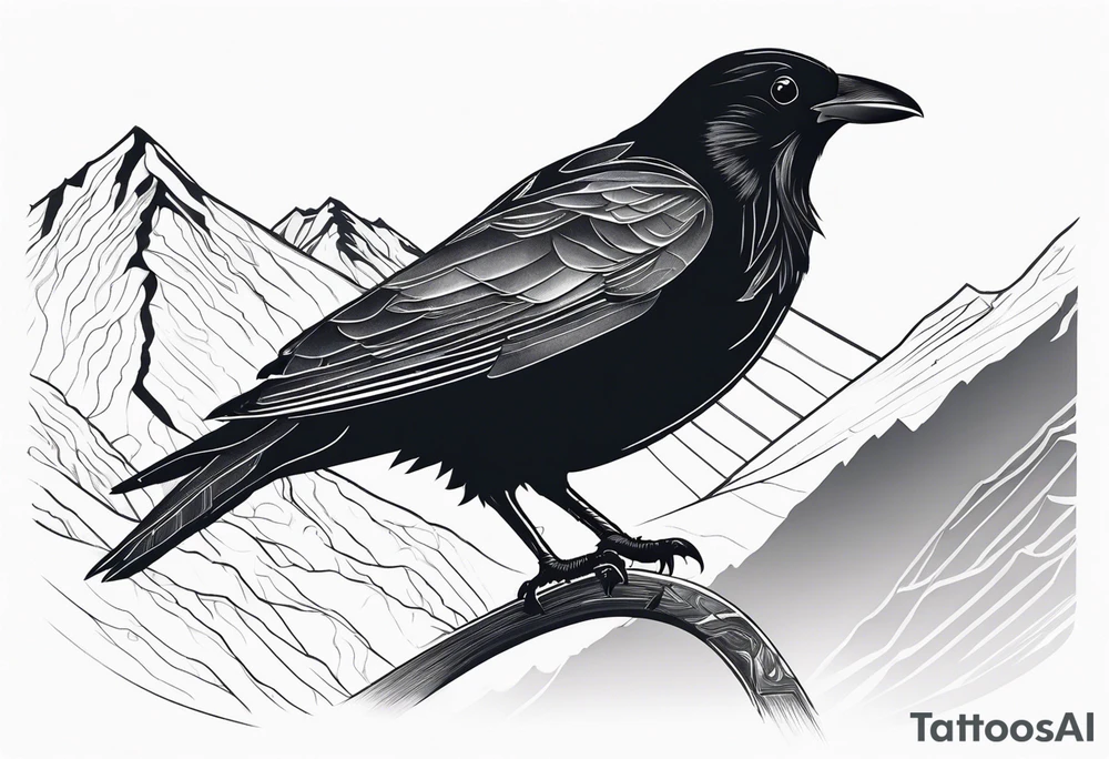 alpine chough tattoo idea