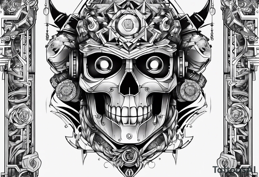 Robotic Cyber criminal tattoo idea