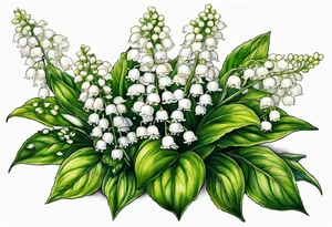 ageratina altissima (white snakeroot) and lily of the valley tattoo idea