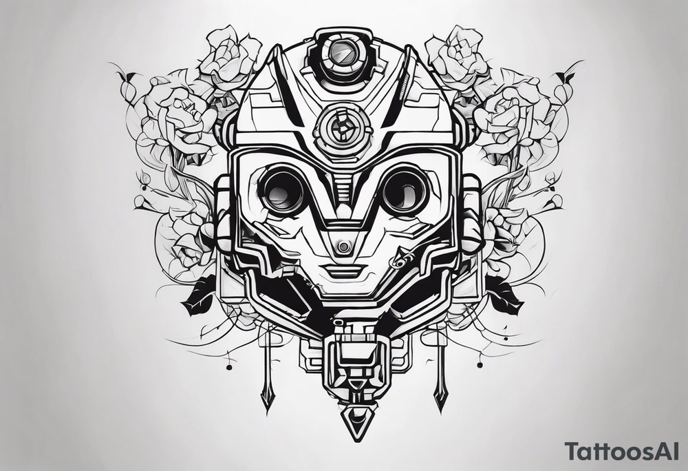 robot roots tattoo idea
