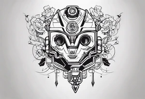 robot roots tattoo idea