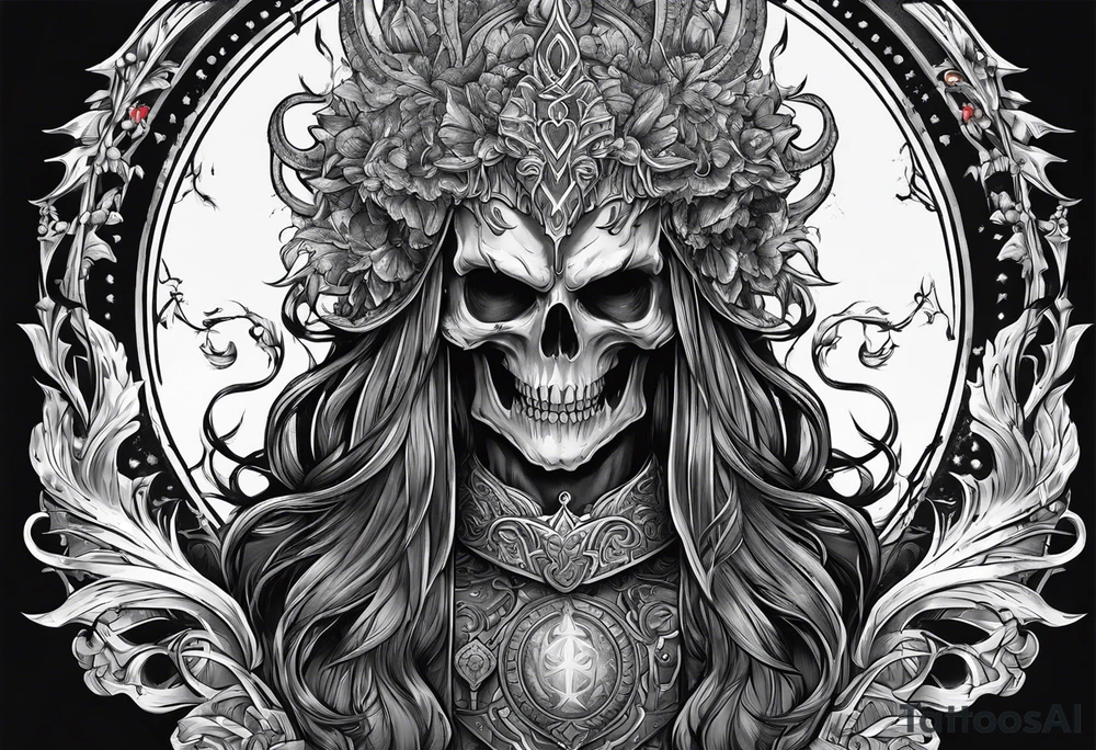 necromancer from diablo games tattoo idea