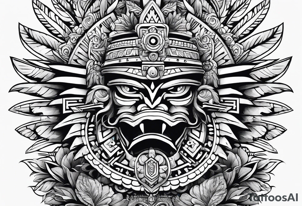 Aztec,  Quetzacoatl, sleeve tattoo idea