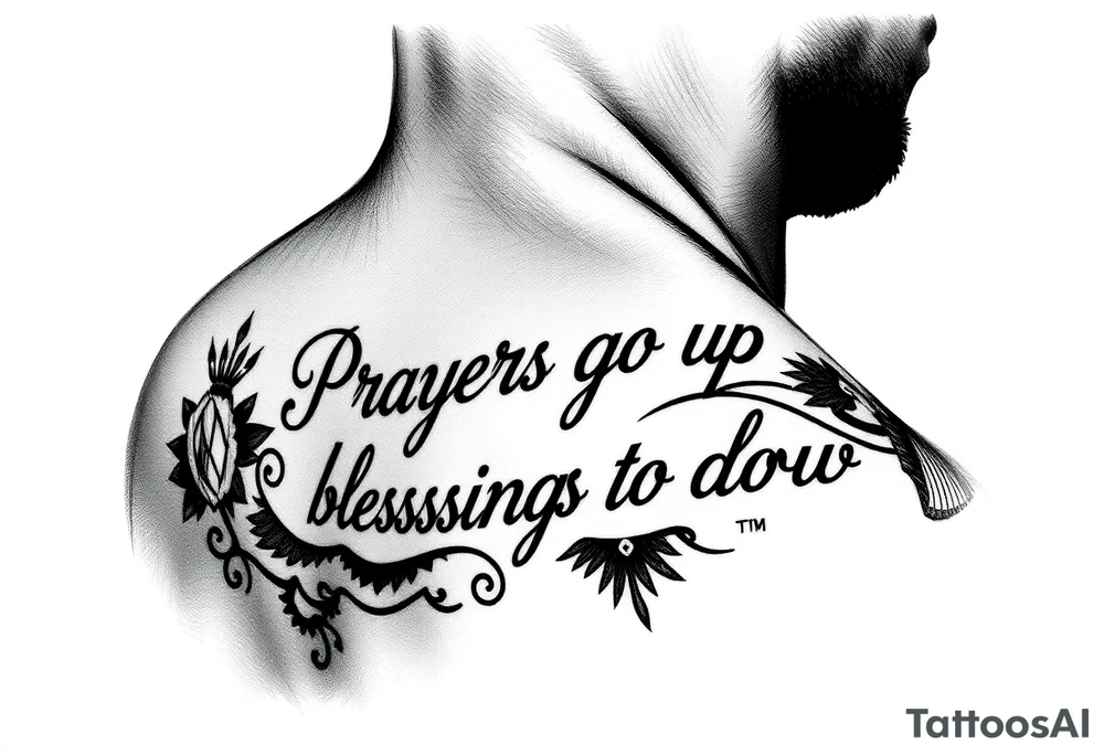 Prayers go up blessings come down tattoo idea