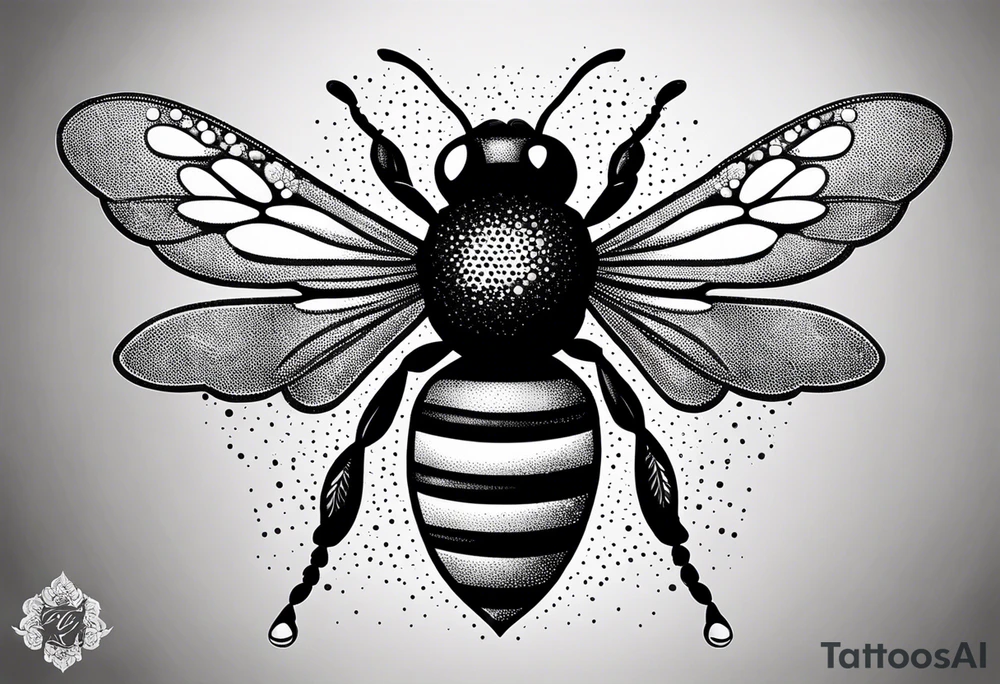 A bee symbolizing facing fears and best friendship tattoo idea