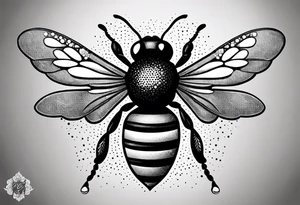 A bee symbolizing facing fears and best friendship tattoo idea