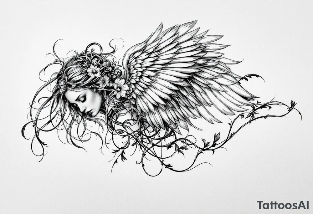 Angel tattoo tattoo idea