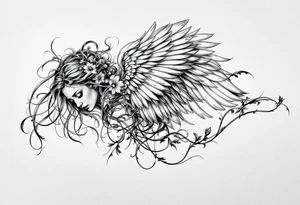 Angel tattoo tattoo idea