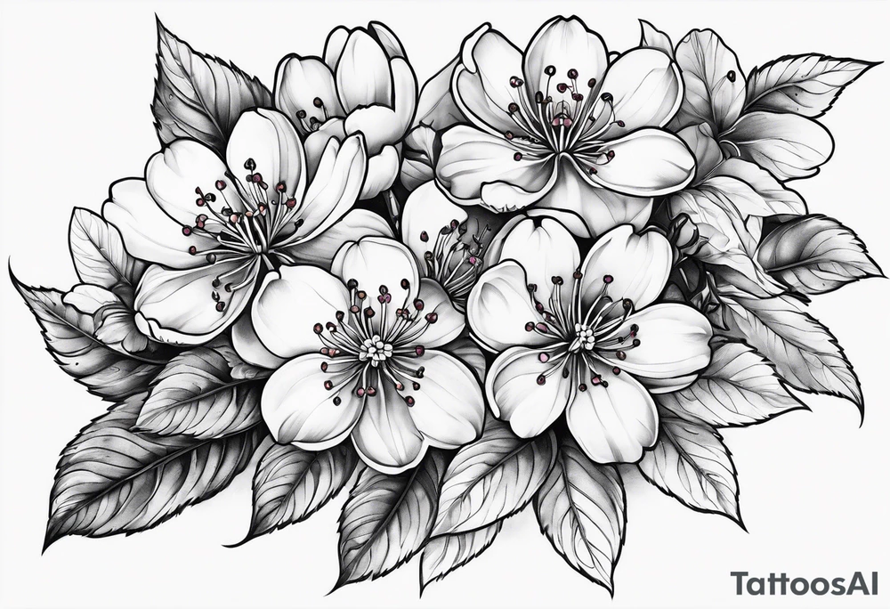 Cherry blossoms tattoo idea