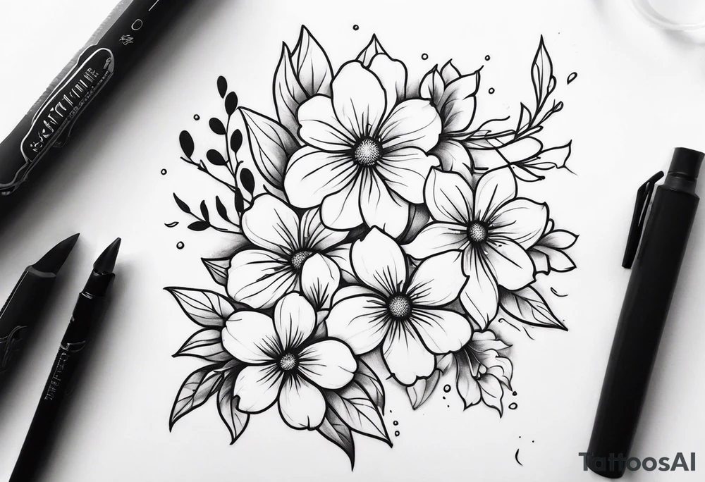 flowers tattoo idea