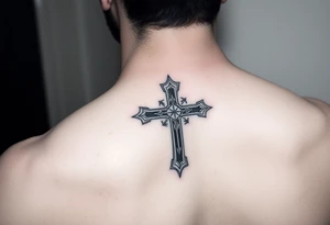 cross tattoo very detailed tattoo idea