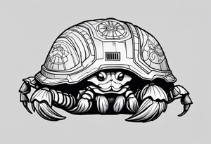 Hermit Crab wearing a starwars stormtrooper helmet tattoo idea