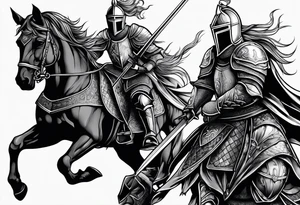 knight kneeling tattoo idea