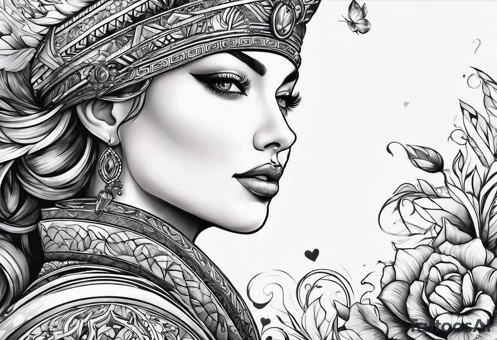 Sterrenbeeld boogschutter, geluk en liefde tattoo idea