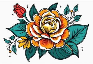 pray

old school vintage simple traditional design with vintage flowers surrounding
bold color simple tattoo idea