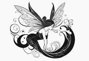 A fairy with a tail tattoo idea