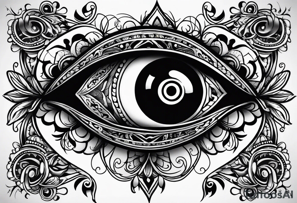 Evil eye tattoo idea