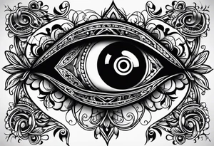 Evil eye tattoo idea