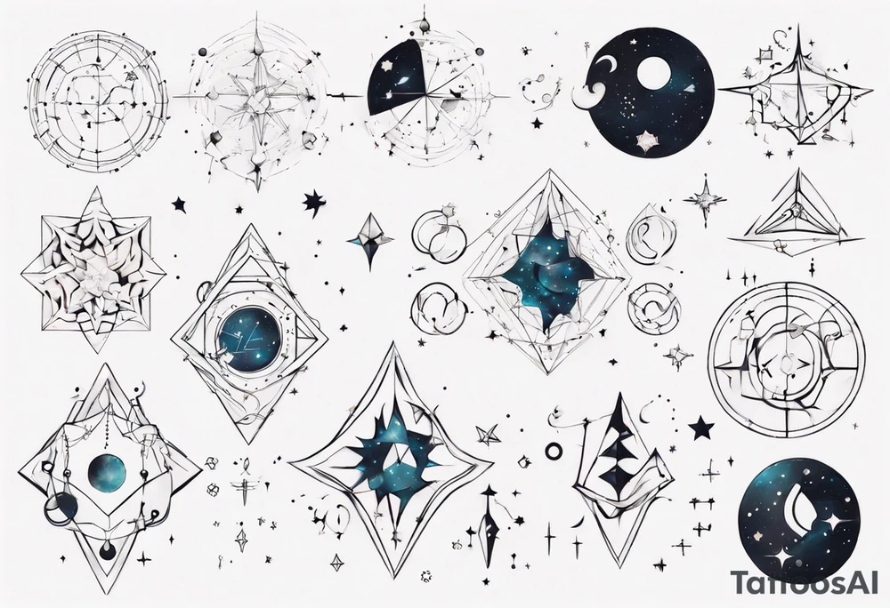 Constellations for next to someone's ear tattoo idea