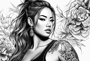 Female martial artist tattoo idea