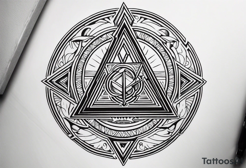free masonry symbol , rectangle tattoo idea