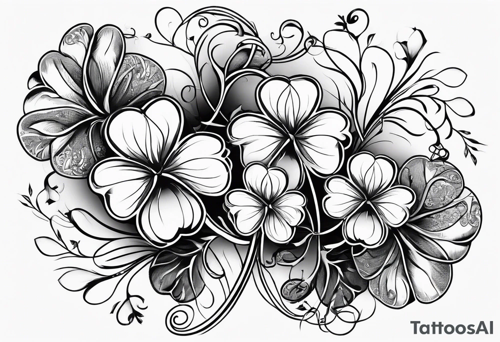 a single three leaf clover with vine tattoo idea a single three leaf clover with vine tattoo idea