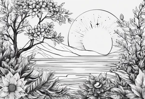 elegant line 
dainty 
spiritual 
moon 
sun 
arrow
spine
narrow
leaves
spring tattoo idea