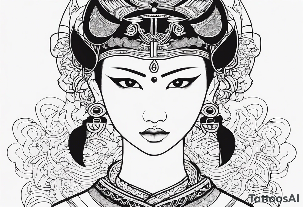 asian inspired simple tattoo idea