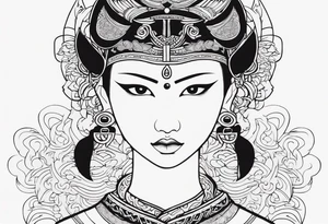 asian inspired simple tattoo idea