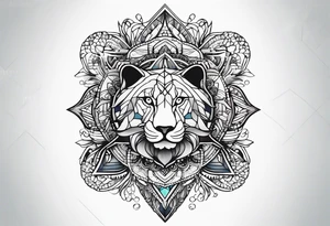 ocean, géométric tattoo idea