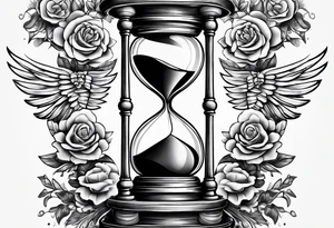 hourglass with wing carpe diem tattoo idea