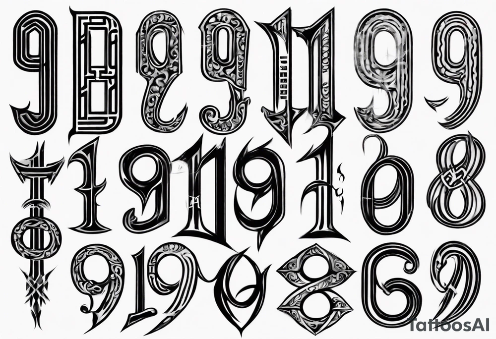 number 9. ambigram

Tall and thin tattoo idea