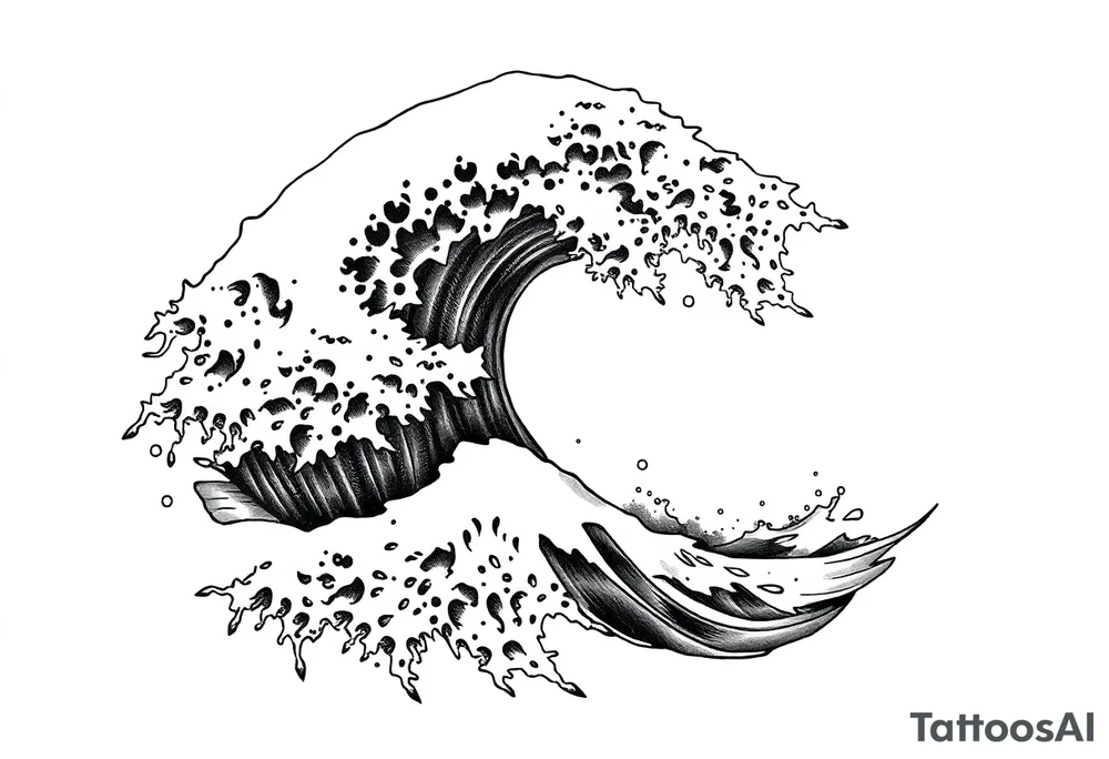 Roaming waves tattoo idea